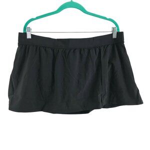 Aqua Green Womens Swim Skort Skirt Pull On Stretch Basic Black Size 20W/22W